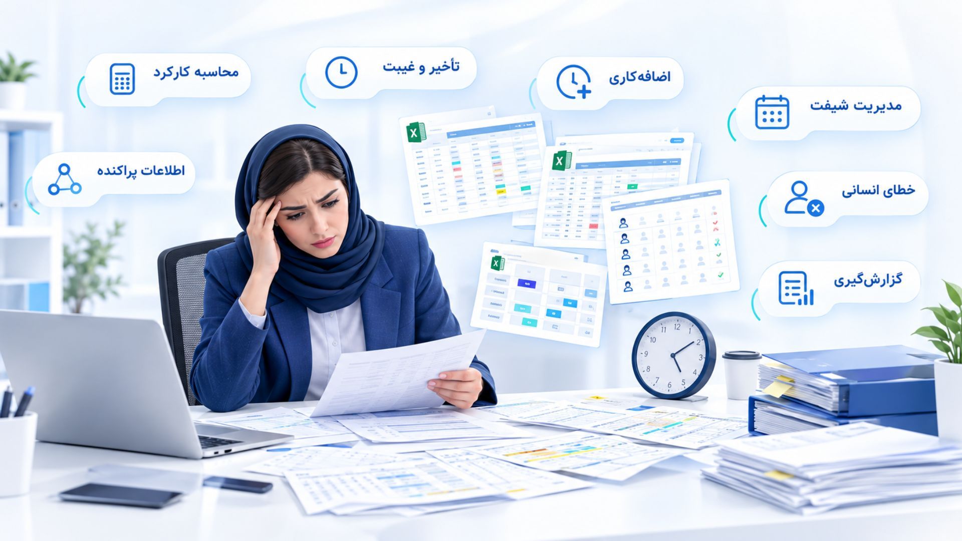 مشکلات ثبت دستی حضور و غیاب برای منابع انسانی